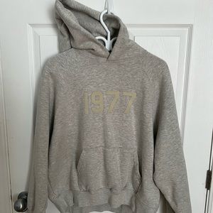 Light gray essentials fear of God hoodie